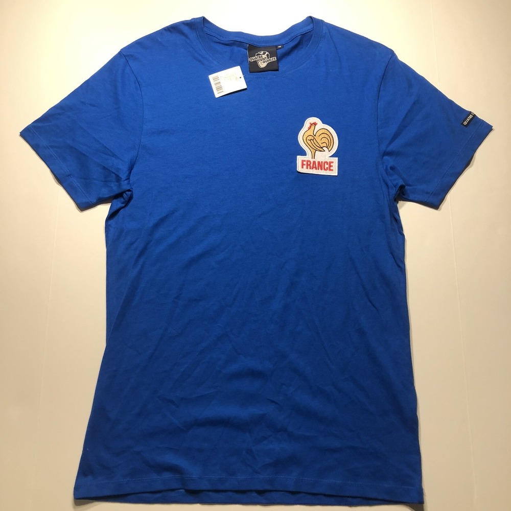 NWT Quatre Cent Quinze France T Shirt Blue Size Medium